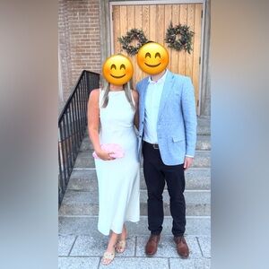 Abercrombie White Satin Maxi Dress - Bridal Dress